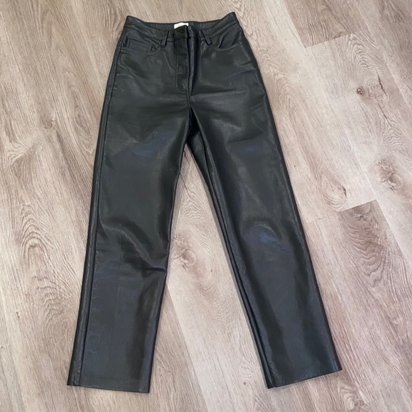 Aritzia Pants - Aritzia Babaton Grey Melina Faux Leather Pants